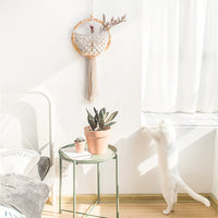 KNOTELIA - Round Macrame Wall Hanging for Textured Room Decor