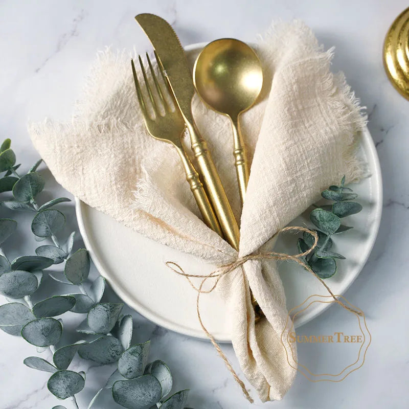 TAVRINA - Cotton Napkin Set for Artfully Layered Tablescapes
