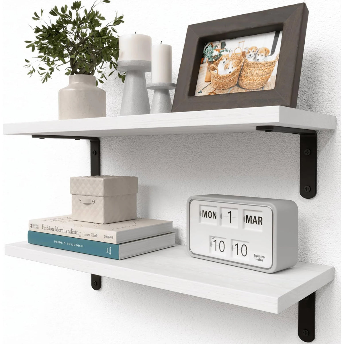 MACRIVA - Wooden Hanging Shelves for Artful Wall Storage