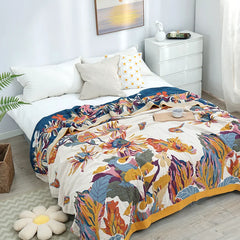 TAPELUNE - Floral Jacquard Throw for Statement Sofa Styling