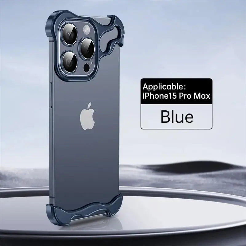 EXOVARA - Sculptural Aluminum Phone Case for Corner and Lens Protection