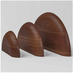 CIRVAYA - Solid Wood Semicircle Shelf for Artful Wall Storage