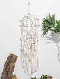 VELUNORA - Lotus Macrame Wall Hanging For A Serene Focal Point