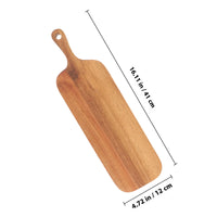Wooden Charcuterie Board Large Serving Platter for Cheese Pizza Bread Appetizers with Handle Rustic Kitchen Cutting Board