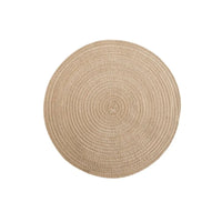 Nordic Style Imitation Cotton Yarn Placemat Round Ramie Woven Coaster Insulation Dish Mat Household Anti-scald Mat