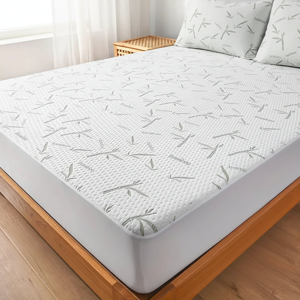 PURESLUMBER - Bamboo Fitted Sheet for Soft, Secure Sleep