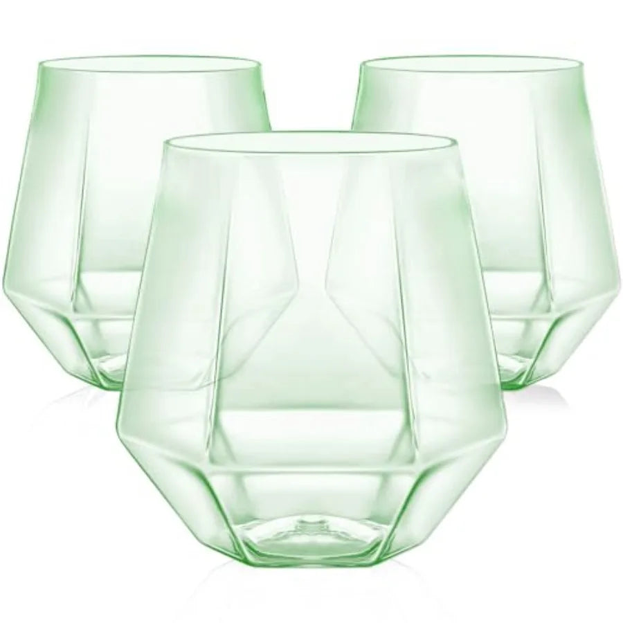 GLIMORA - Gold-Rim Stemless Cups for Shatter-Free Entertaining