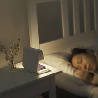 Nachtlampje met LCD Wekker en Draadloze Oplader 3-in-1 Touch Bediening