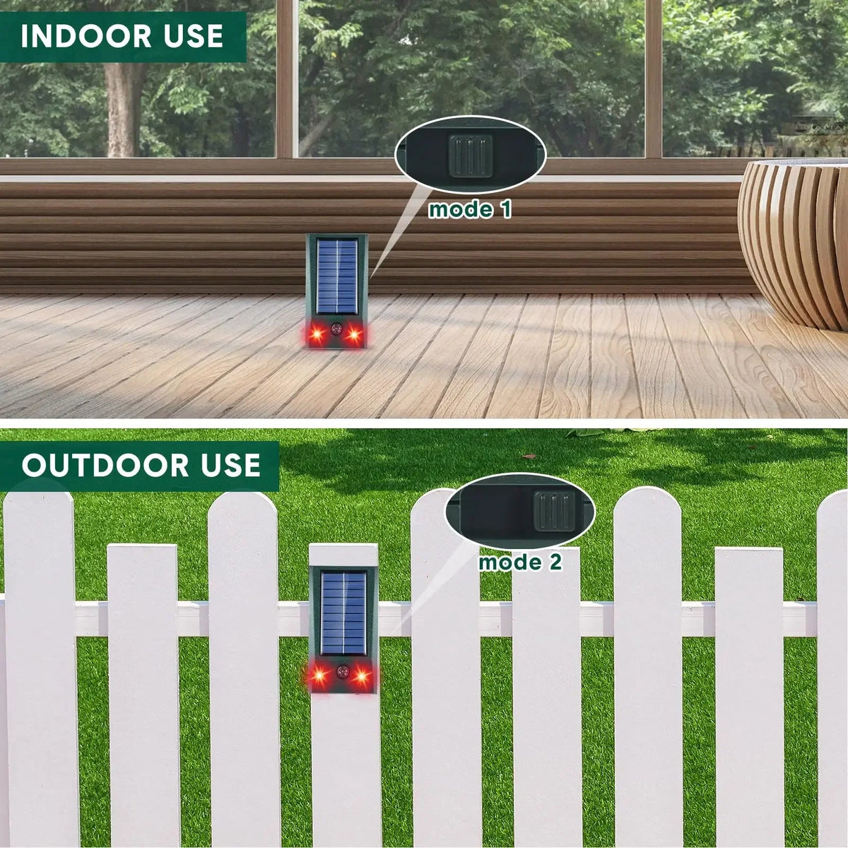 SONICGUARD - Solar Ultrasonic Bird Repeller for Peaceful Outdoor Spaces