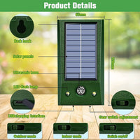 SONICGUARD - Solar Ultrasonic Motion-Detect Bird Repellent