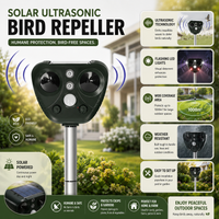 Repelente Ultrasónico Solar Para Aves Jardín