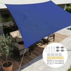 VELNARO - Rectangular Shade Sail for UV and Rain Protection