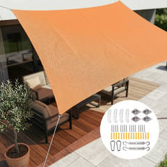 VELNARO - Rectangular Shade Sail for UV and Rain Protection