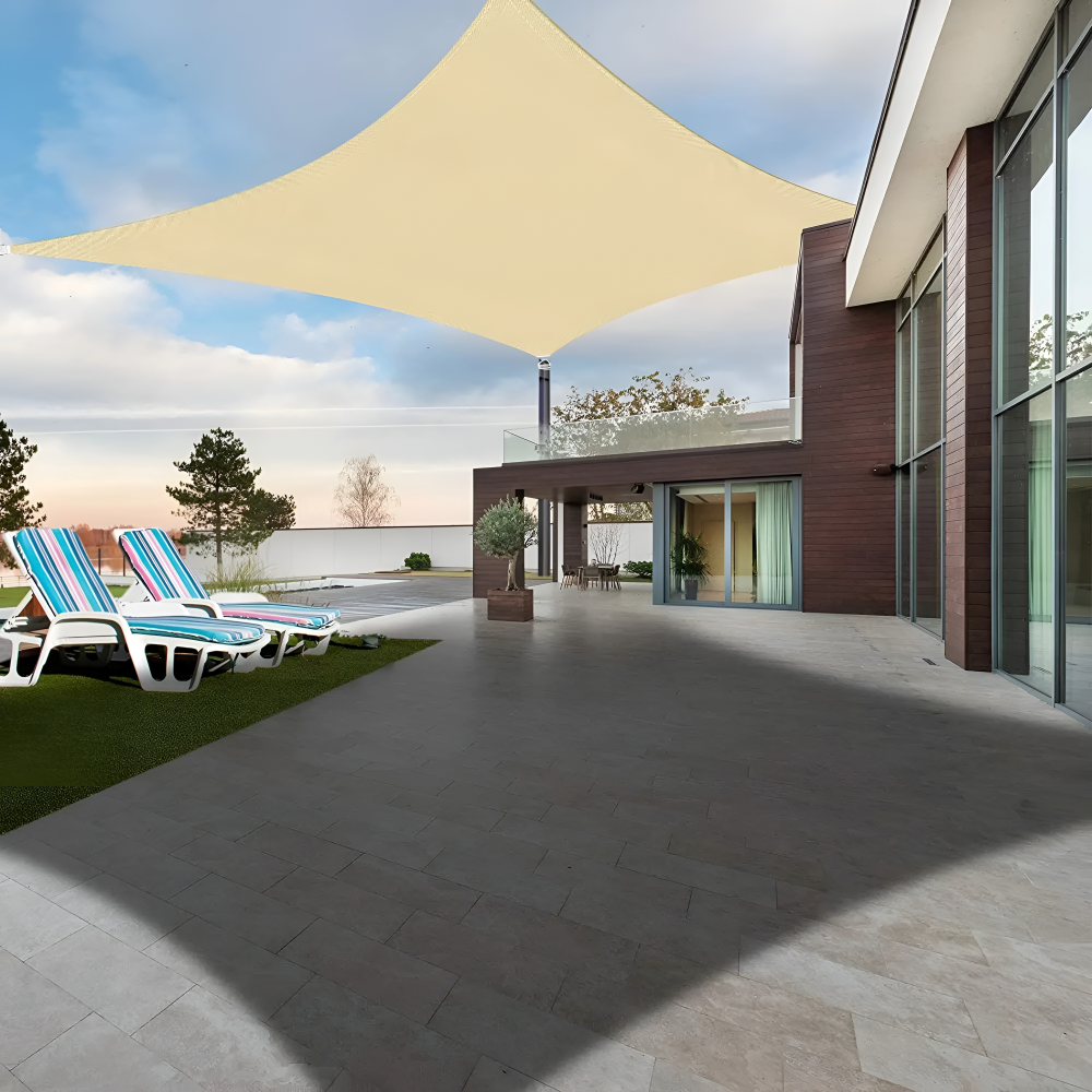 VELNARO - Rectangular Shade Sail for UV and Rain Protection