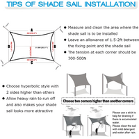 VELNARO - Rectangular Shade Sail for UV and Rain Protection