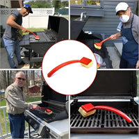 Steam Grill Cleaner Brush - Safe Non-Scratch BBQ Brush with Long Handle