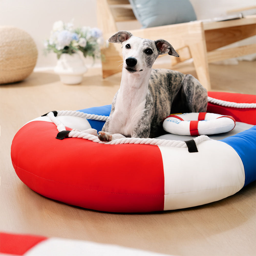 RAVYLO - Boat-Shaped Cooling Pet Bed for Summer Comfort