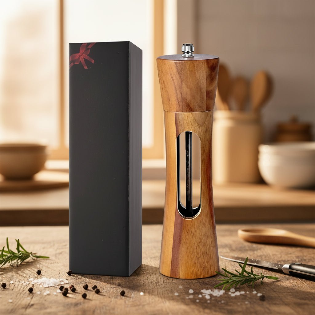 MILLHAVEN - Wooden Spice Mill for Precise Adjustable Grinding