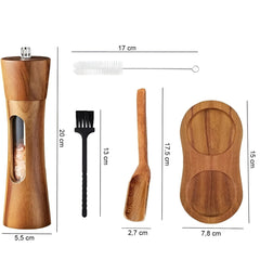 MILLHAVEN - Wooden Spice Mill for Precise Adjustable Grinding