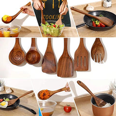 TAVENLI - Teak Kitchen Utensil Set for Scratch-Free Cooking