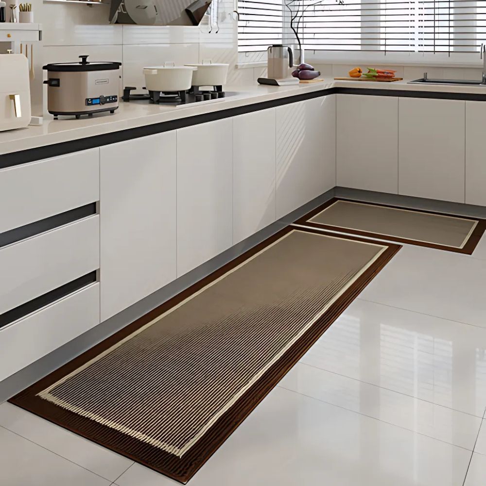 MATIVRA - Washable Non-Slip Kitchen Mat Set for Safer Footing