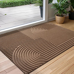 MATIVRA - Geometric Absorbent Doormat for Clean, Dry Entryways