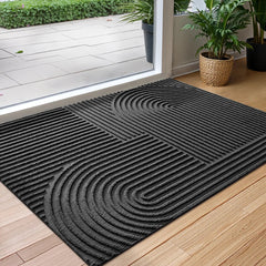 MATIVRA - Geometric Absorbent Doormat for Clean, Dry Entryways