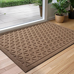 MATIVRA - Geometric Absorbent Doormat for Clean, Dry Entryways