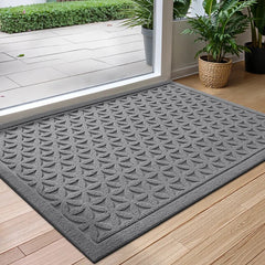MATIVRA - Geometric Absorbent Doormat for Clean, Dry Entryways