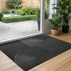 MATIVRA - Geometric Absorbent Doormat for Clean, Dry Entryways