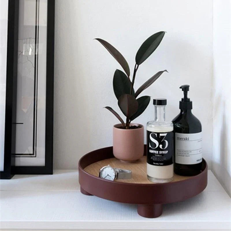VARELUNE - Round Wood Tray for a Composed Coffee Table Display