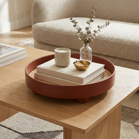 VARELUNE - Round Wood Tray for a Composed Coffee Table Display
