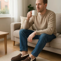 TERRAWOOL – Warm Men's Slip-On Shoes Made of Man-Made Wool
