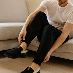 TERRAWOOL - Men's Synthetic Wool Loafers for Warm Indoor Comfort