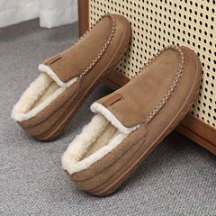 TERRAWOOL - Men's Synthetic Wool Loafers for Warm Indoor Comfort