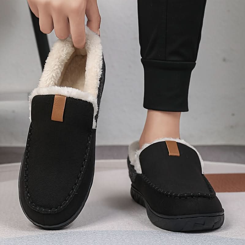 TERRAWOOL - Men's Synthetic Wool Loafers for Warm Indoor Comfort