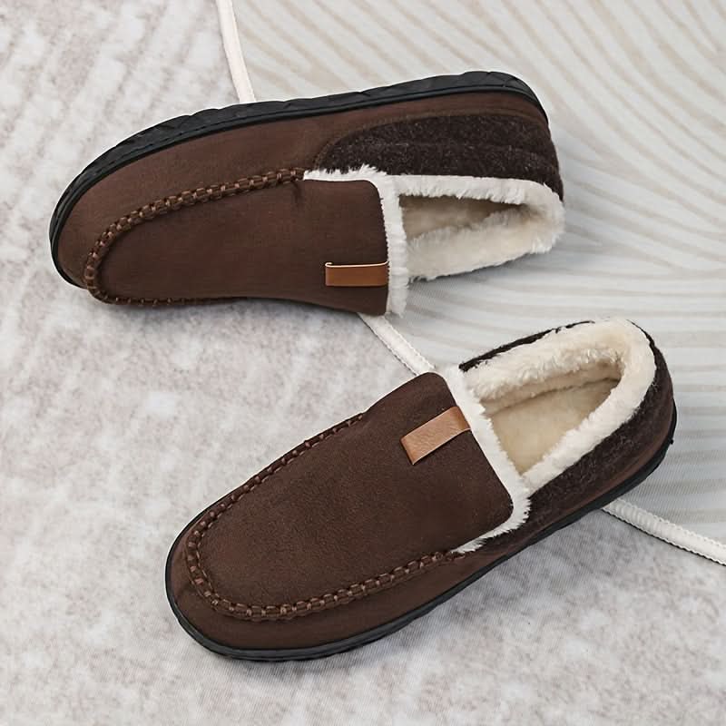 TERRAWOOL - Men's Synthetic Wool Loafers for Warm Indoor Comfort