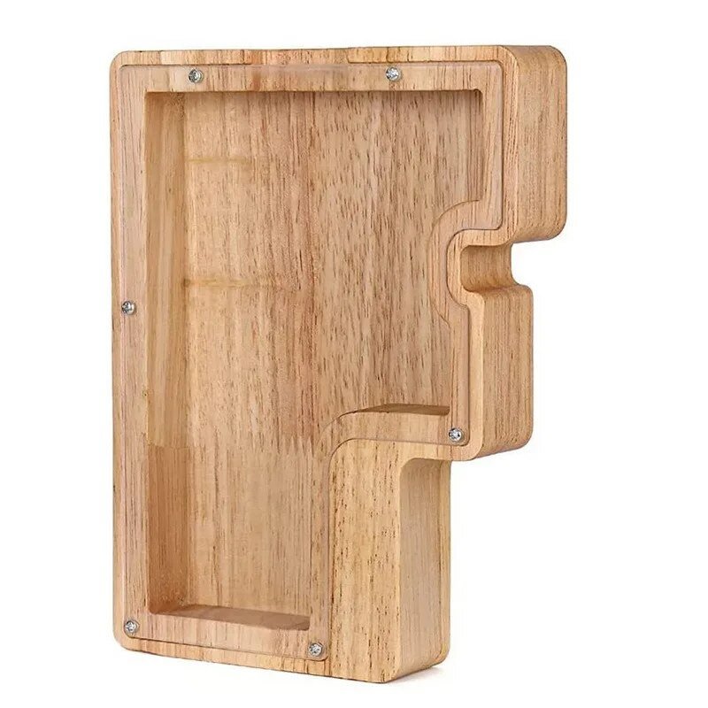LETTRIVA - Wooden Letter Coin Bank for Visible Saving Progress
