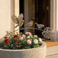 NATUREPERCH – Robin Garden Ornament for Patios, Gardens, and Walkways
