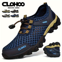 Mesh Shoes, Rubber Thick Sole, Handcrafted Cold Glue Shoes, Outdoor Casual Athletic Men'S Shoes