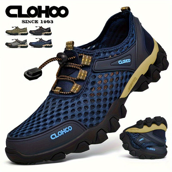 Mesh Shoes, Rubber Thick Sole, Handcrafted Cold Glue Shoes, Outdoor Casual Athletic Men'S Shoes
