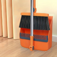BRISTORA - Rotating Broom and Dustpan Set for Bend-Free Cleaning