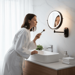 MAGNIFILUX - Rechargeable LED Magnifying Mirror for Precise Grooming