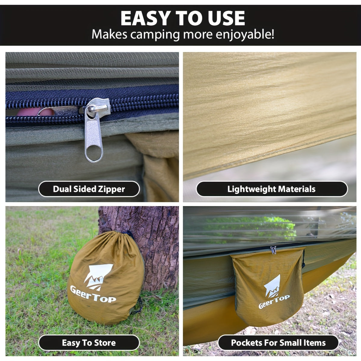 AERIVYN - 3-in-1 Camping Hammock for Sheltered Rest
