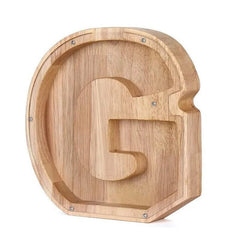 LETTRIVA - Wooden Letter Coin Bank for Visible Saving Progress