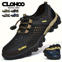 Mesh Shoes, Rubber Thick Sole, Handcrafted Cold Glue Shoes, Outdoor Casual Athletic Men'S Shoes