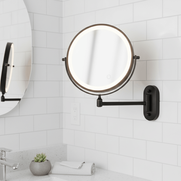MAGNIFILUX – LED Magnifying Mirror with Adjustable Lighting and Rechargeable Battery