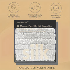 TRESYVA - Silk Scrunchie Set for Gentle, Friction-Reducing Styling