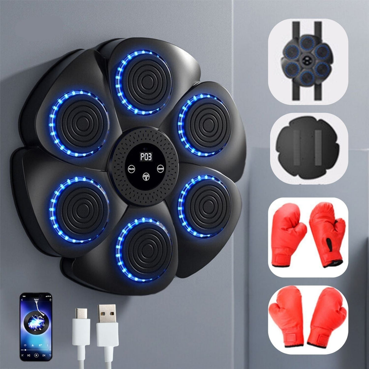 RHYVORA - Wall-Mounted Boxing Trainer for Engaging Home Workouts