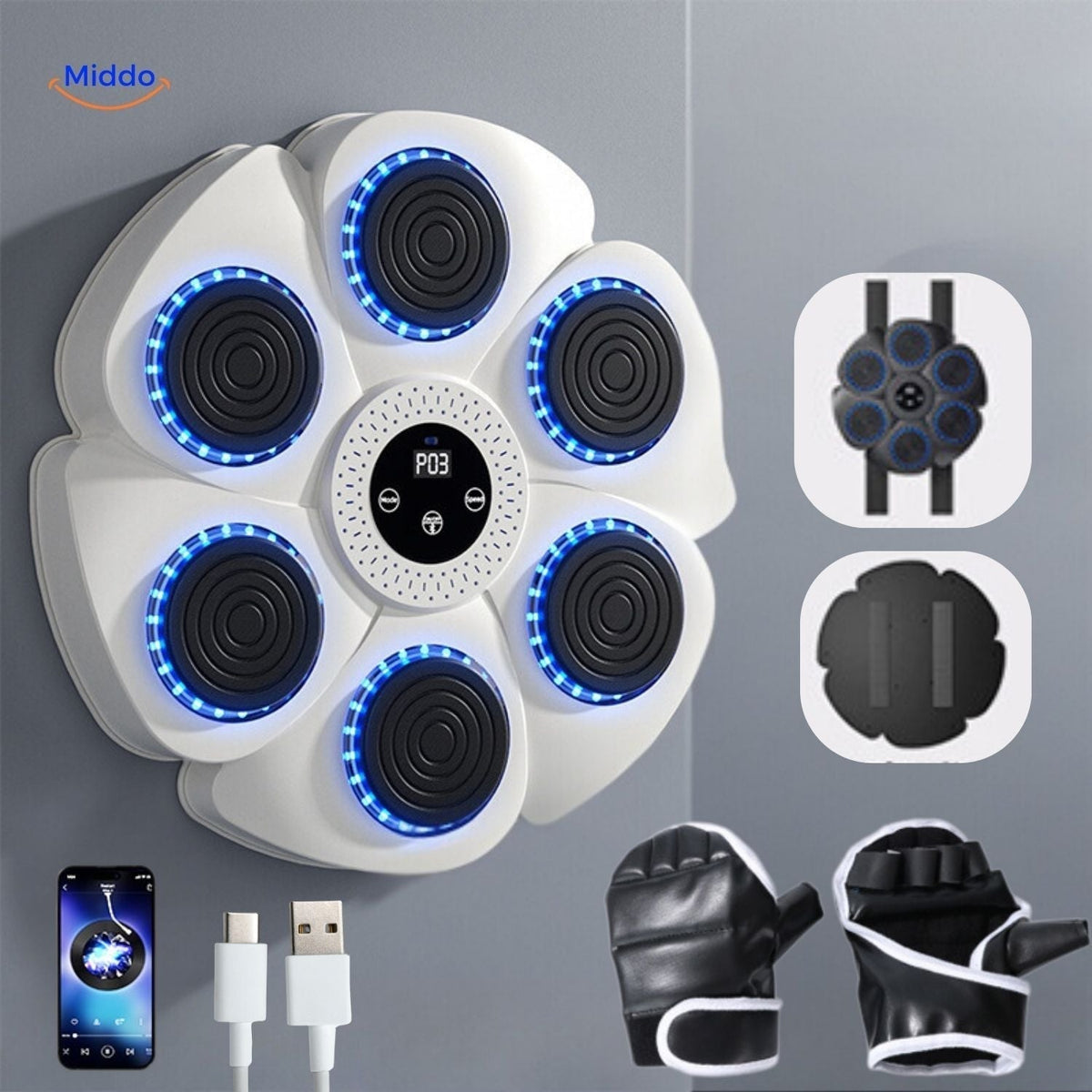 RHYVORA - Wall-Mounted Boxing Trainer for Engaging Home Workouts